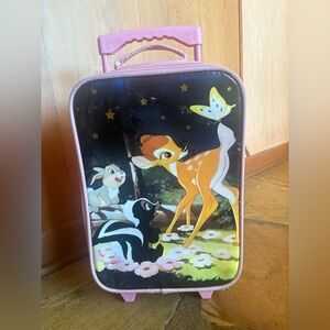 Children’s Bambi Rolling Suitcase Vtg